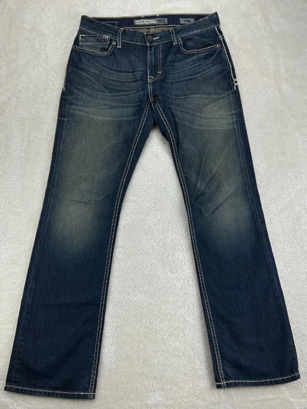 Buckle BKE Carter Straight Leg Jeans Mens 29R Blue Denim Cotton Low-Rise Whisker